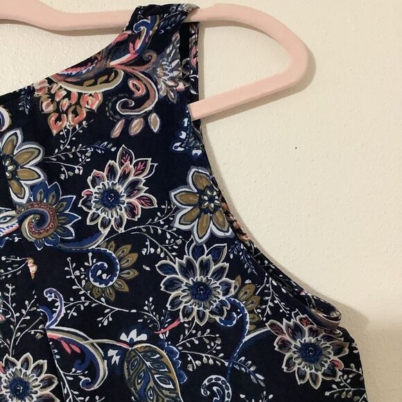 Ro & De Nordstrom Boho Hippie Paisley Asymmetrical Hem Blouse Size Small - Picture 11 of 11